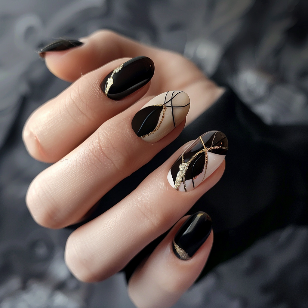 Simple DIY Artdeco Nail Art at Home