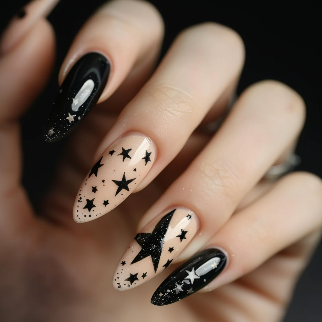 Simple DIY Star Nail Art at Home