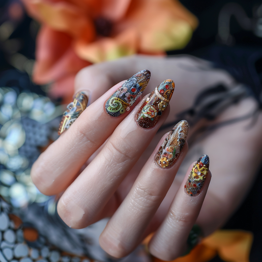 Simple DIY Bohemian Nail Art at Home